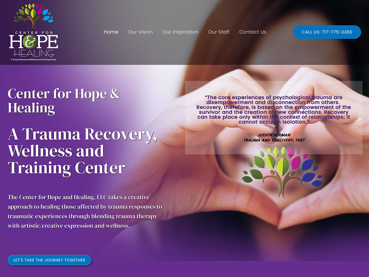 Center for Hope and Healing website screenshot