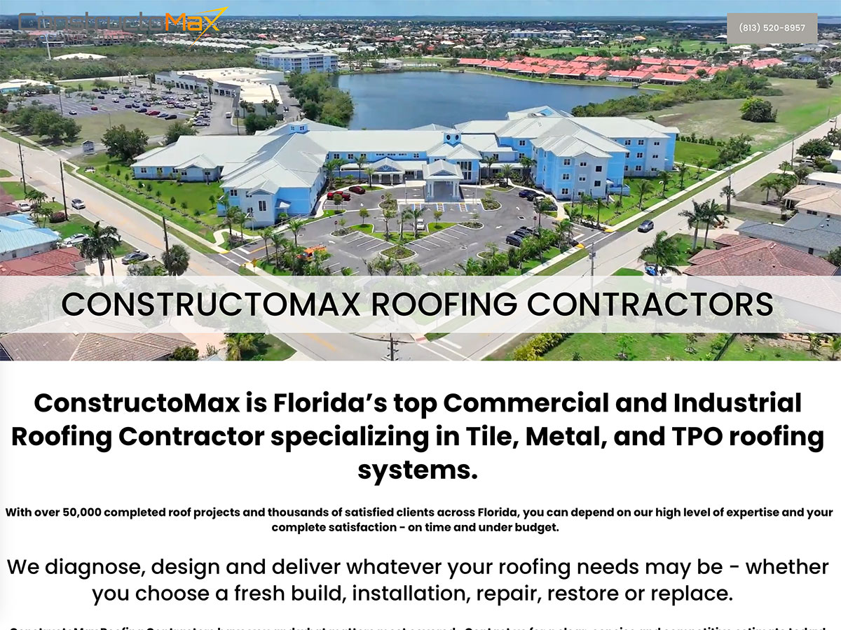 ConstructoMax is Florida’s top Commercial and Industrial Roofing Contractor specializing in Tile, Metal, and TPO roofing systems.